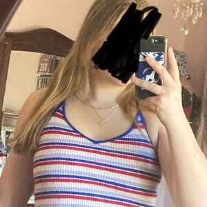 Striped Multicolor Women's Crop Top (Kendall & Kylie - Size S)